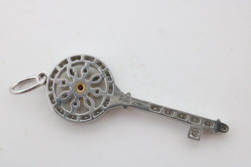 Tiffany & Co Pink Diamond Kaleidoscope Key Pendant Necklace .35ct Platinum