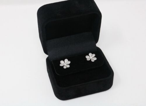 Frivole Flower Diamond Earrings 14K White Gold 1.45ctw Unbranded