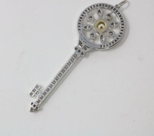Tiffany & Co Kaleidoscope Key Yellow Diamond Pendant 18k & Platinum