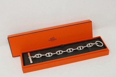 HERMES Bracelet Chaine d'ancre Large Model 925 Sterling Silver