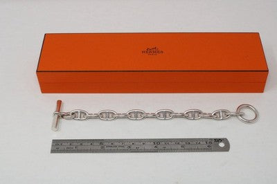 HERMES Bracelet Chaine d'ancre Large Model 925 Sterling Silver