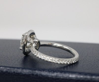 Harry Winston The One Oval Diamond Engagement Ring Pave 1.27ctw E/ VVS