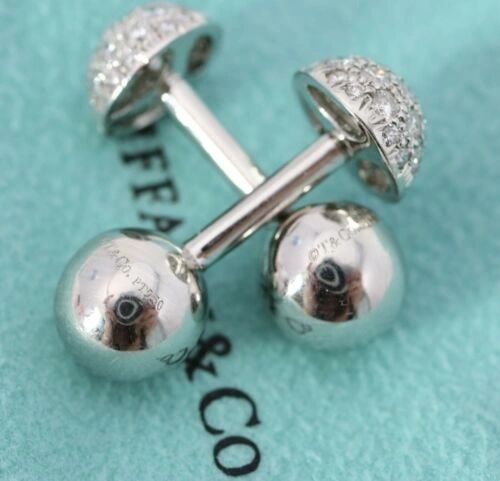 Tiffany & Co Etoile Diamond Cufflinks In Platinum