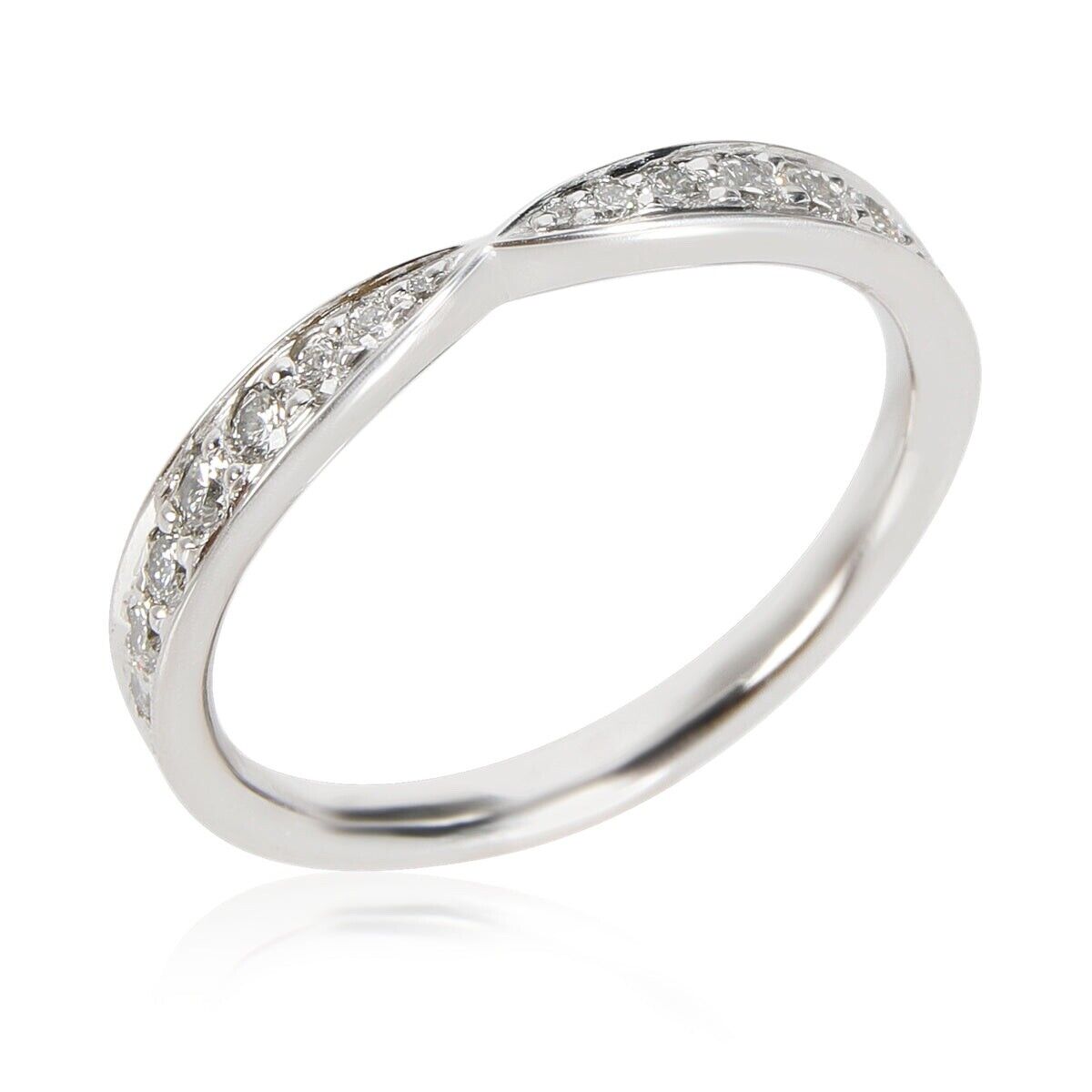 Tiffany & Co Harmony Platinum Diamond 1.8mm Wedding Band Anniversary Ring
