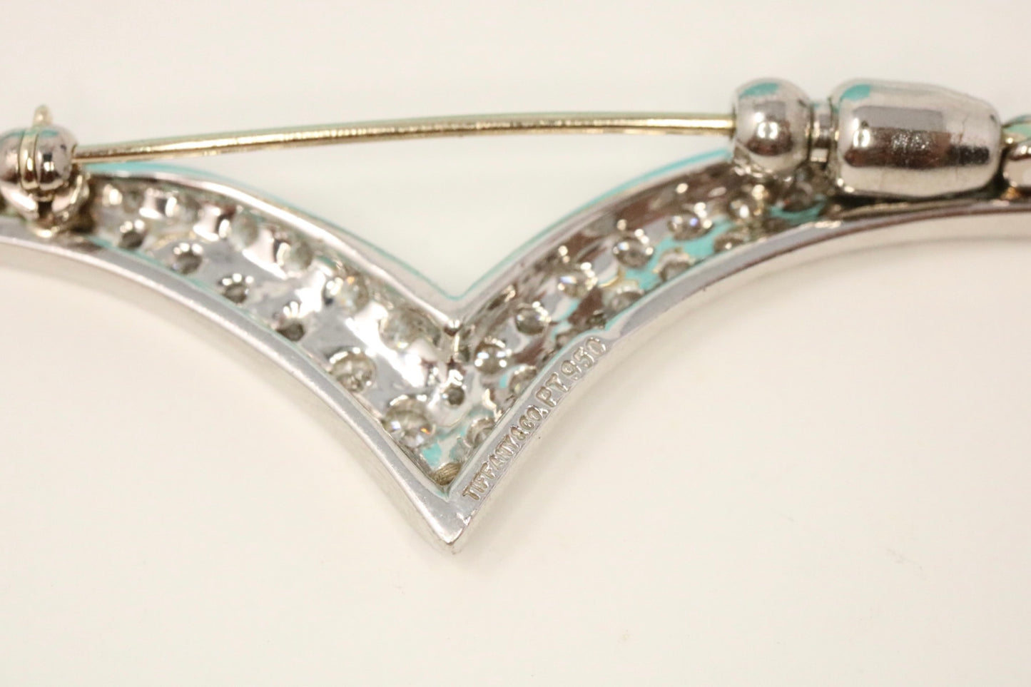Tiffany & Co Platinum & Diamond Pin Brooch SEAGULL 1.40ct Large