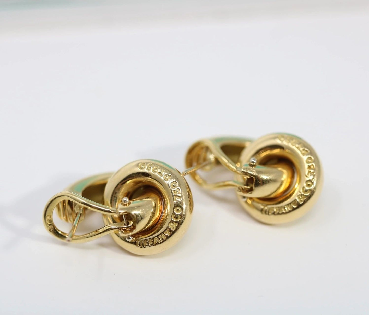 Tiffany & Co Etoile 18K Gold Platinum .64CT Diamond Tiffany & Co Etoile 18K Gold Platinum .64CT Diamond Hoop Earrings