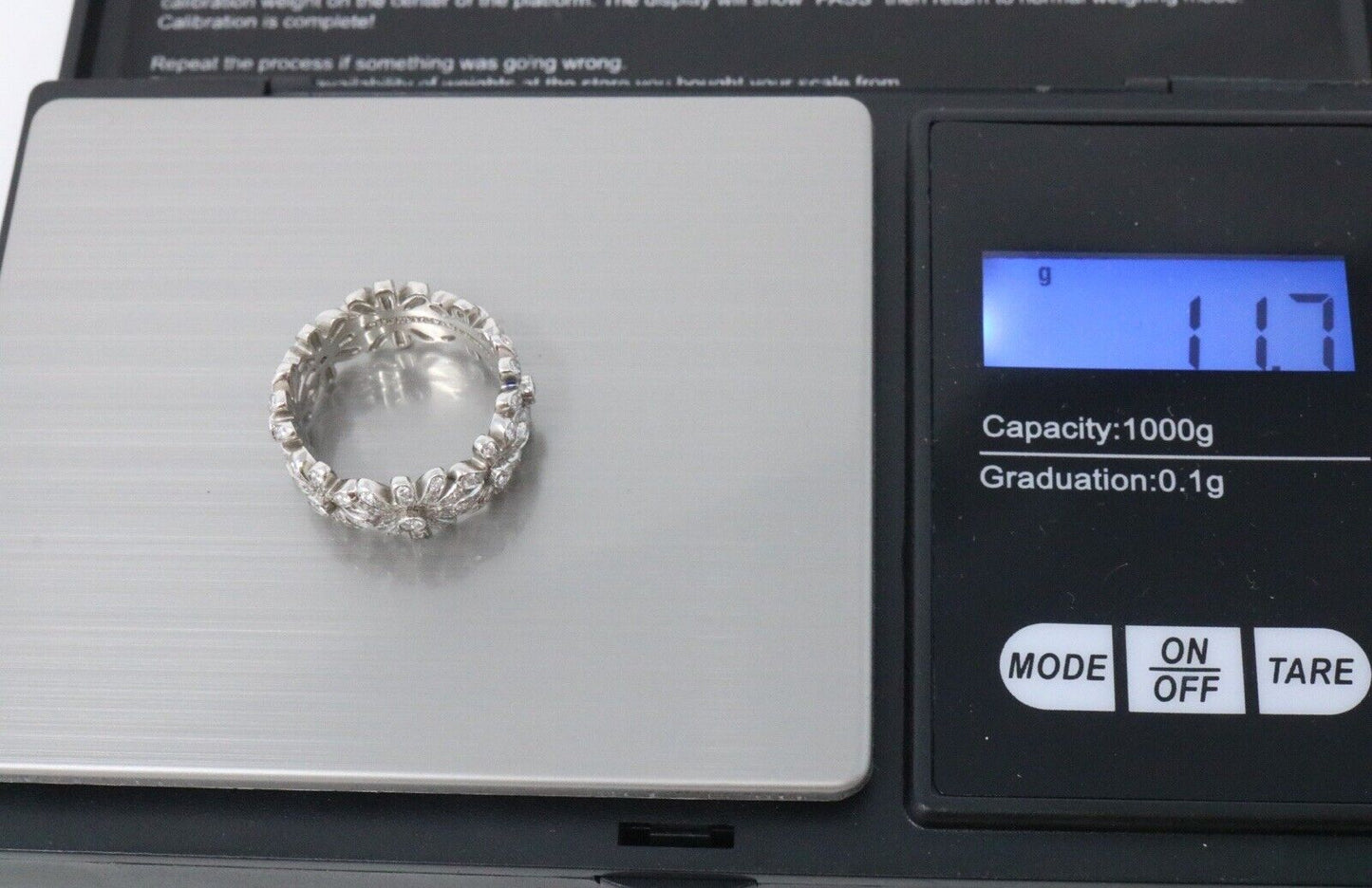Tiffany & Co Platinum Schlumberger Daisy Diamond Eternity Band Ring 2.00ctw
