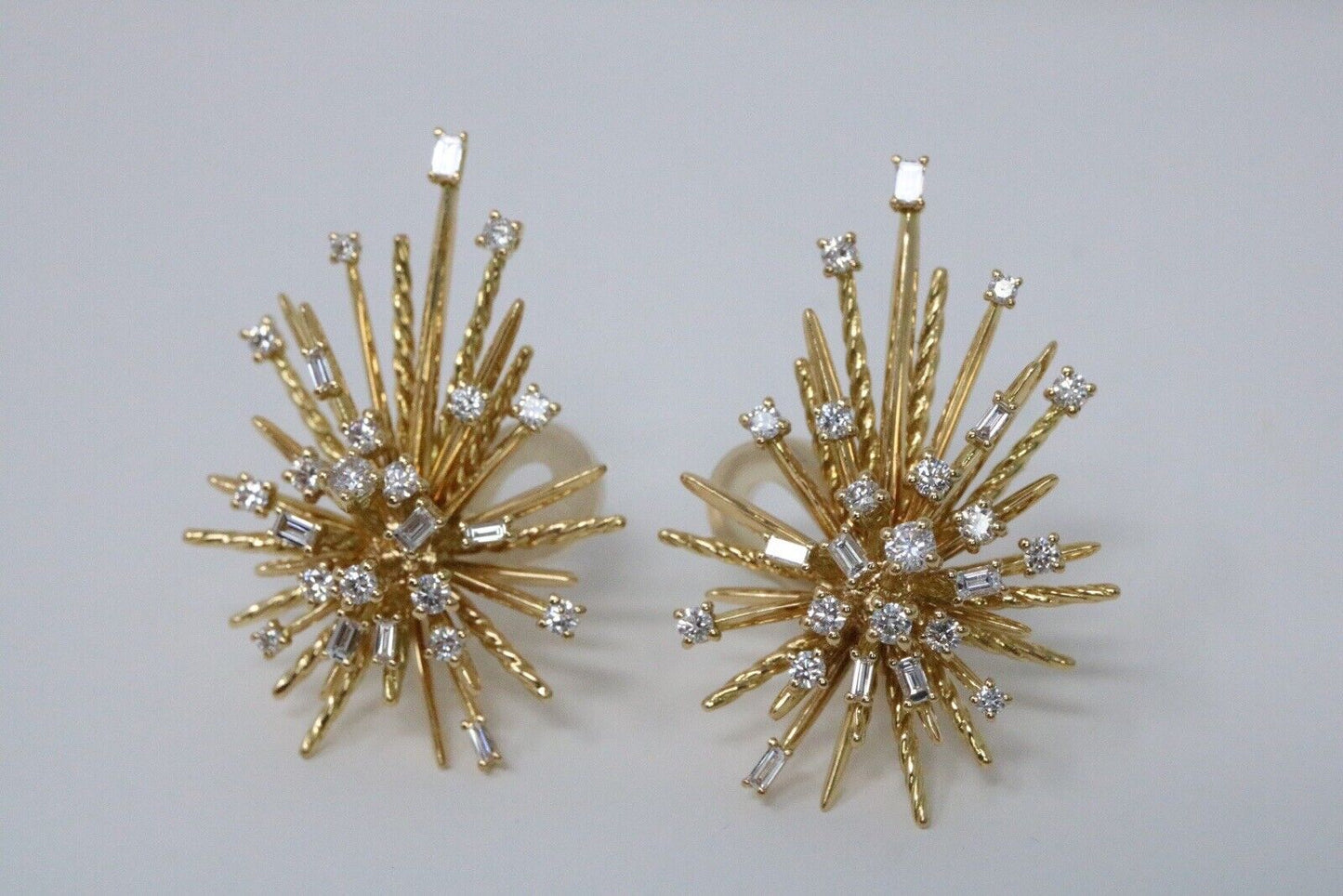 DAVID YURMAN 18K GOLD LARGE SUPERNOVA CLIMBER DIAMOND EARRINGS