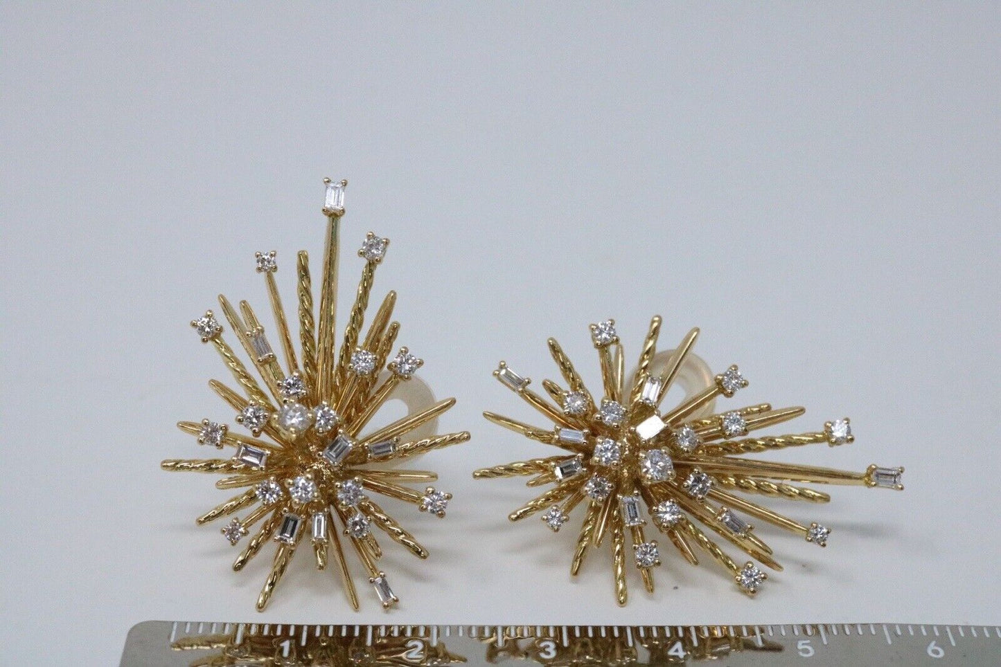 DAVID YURMAN 18K GOLD LARGE SUPERNOVA CLIMBER DIAMOND EARRINGS
