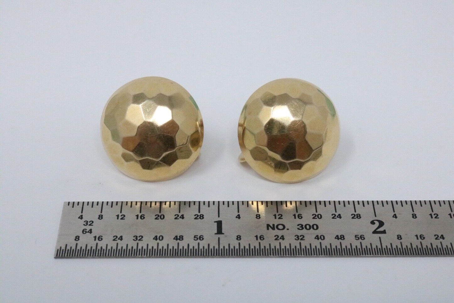 Tiffany & Co Vintage Round Faceted Stud Earrings 18k Yellow gold