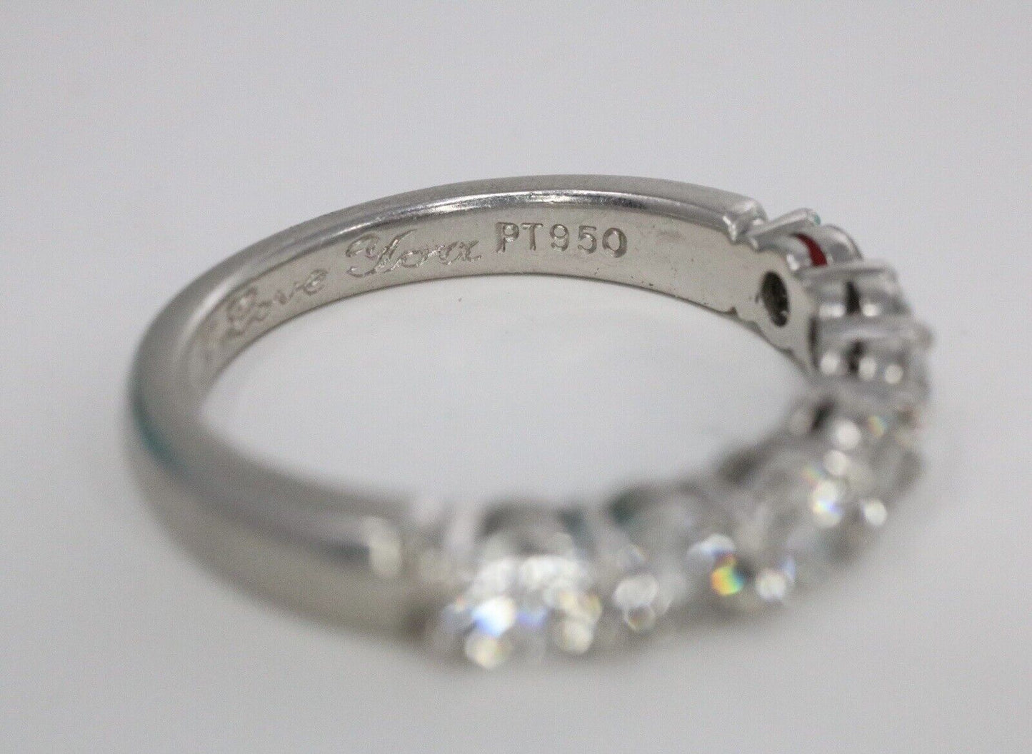 Tiffany & Co .91ct Platinum Embrace Diamond Wedding Band Ring