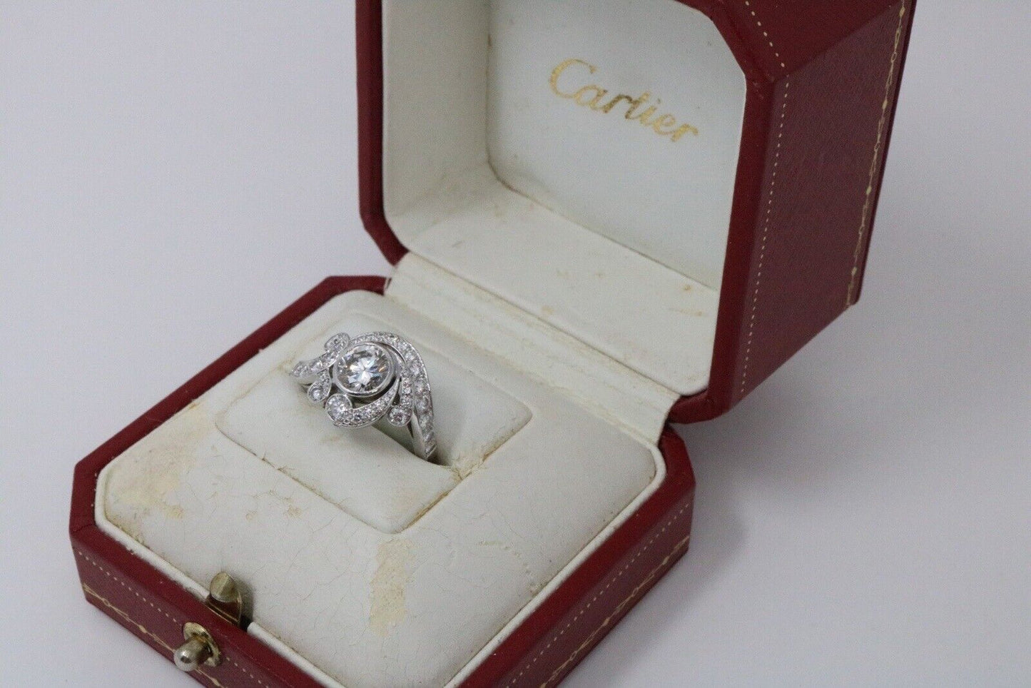 Cartier 2.20ct Diamond Engagement Ring G/VS In Platinum Rare!