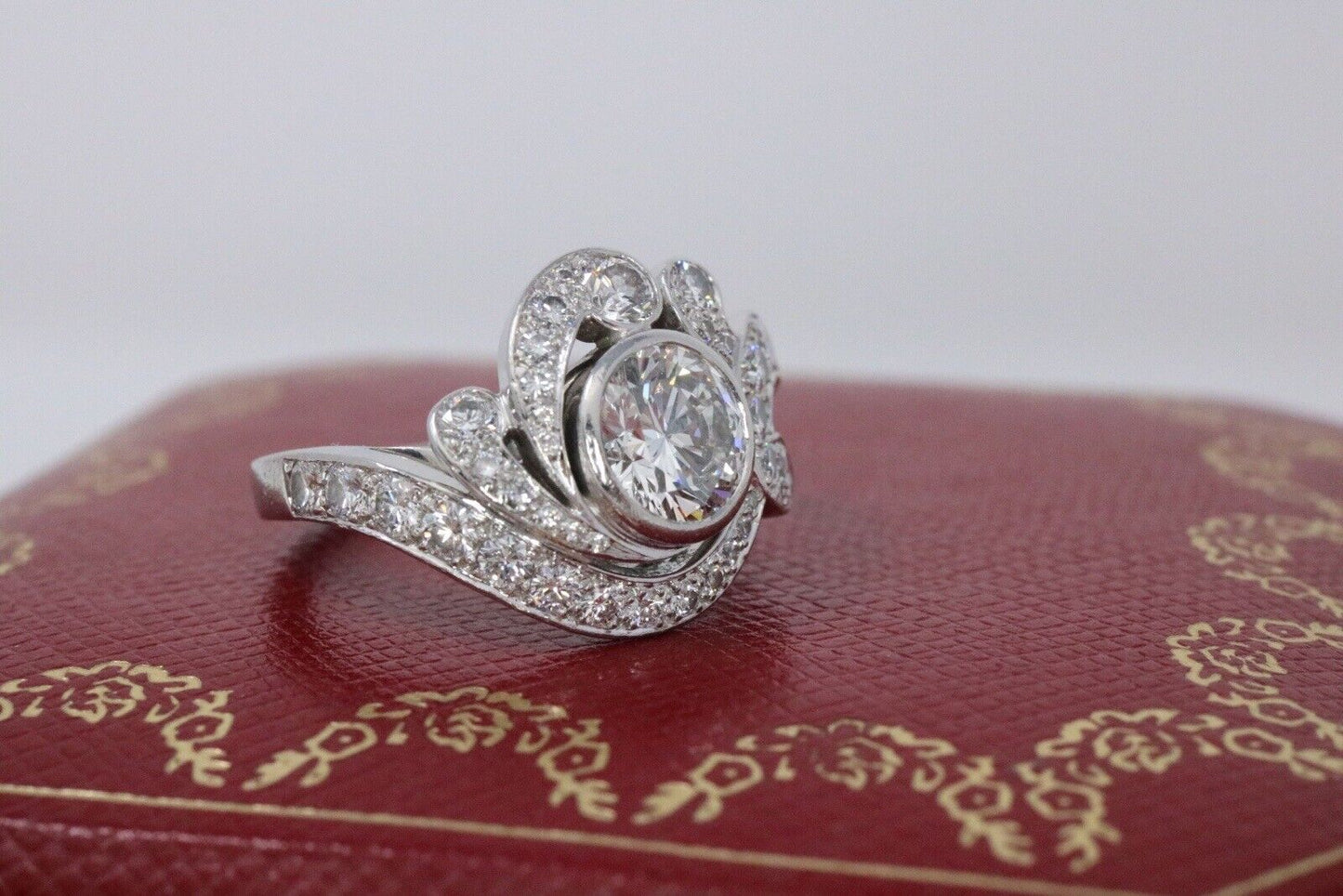 Cartier 2.20ct Diamond Engagement Ring G/VS In Platinum Rare!