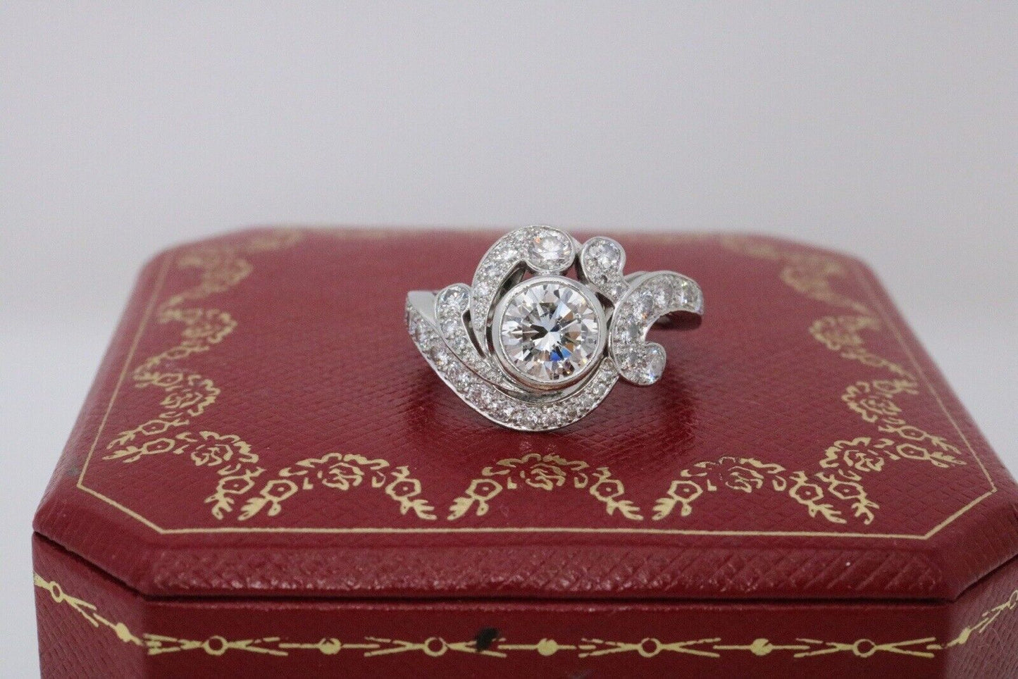 Cartier 2.20ct Diamond Engagement Ring G/VS In Platinum Rare!