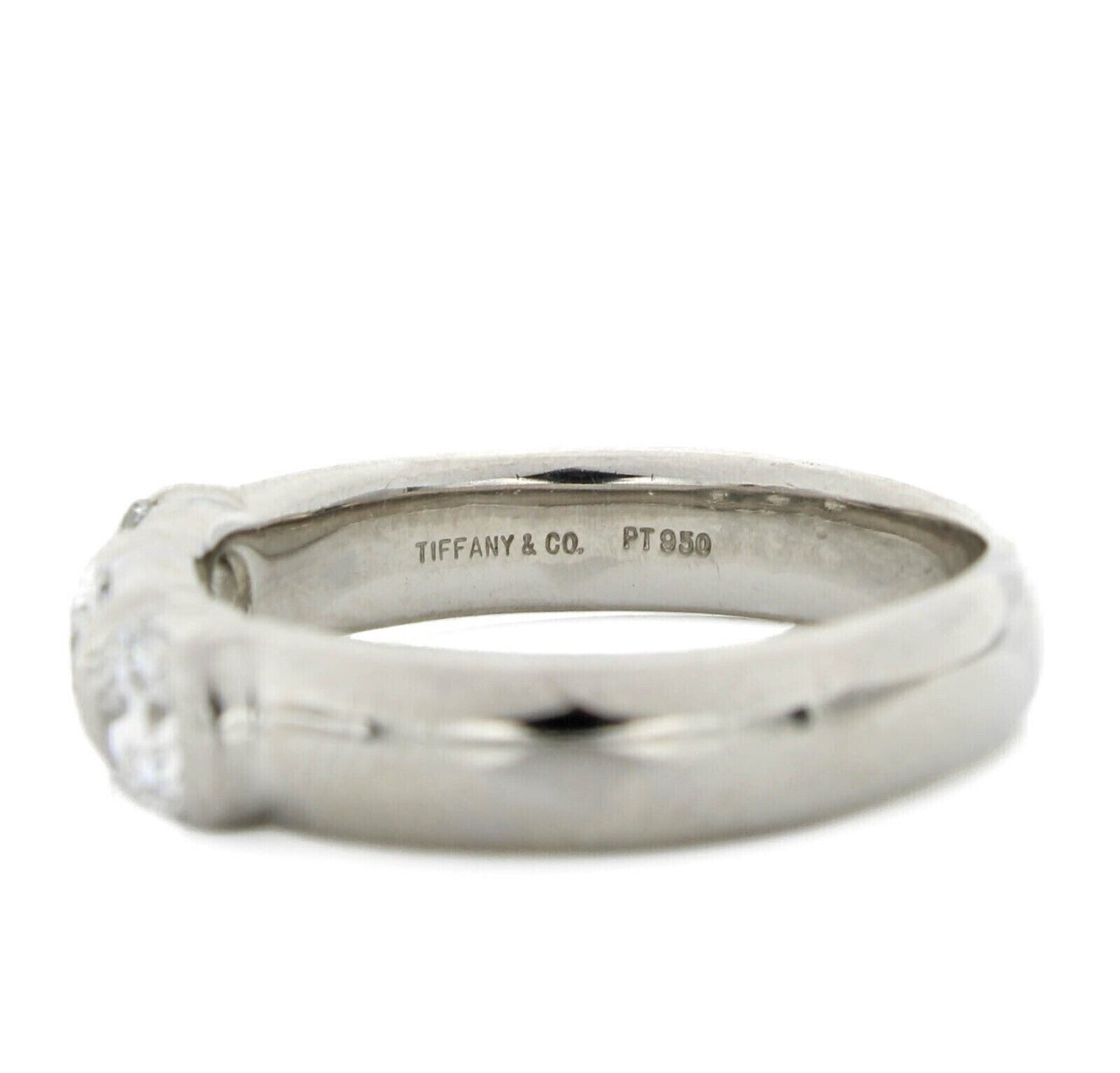 Tiffany & Co ETOILE Three-Stone Round Diamond Engagement Band Ring .81ct PT