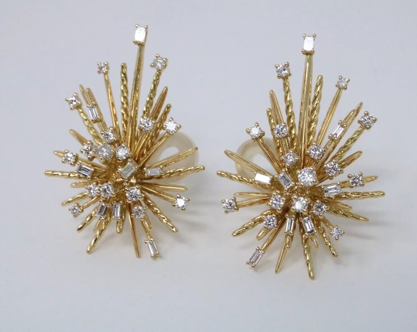 DAVID YURMAN 18K GOLD LARGE SUPERNOVA CLIMBER DIAMOND EARRINGS