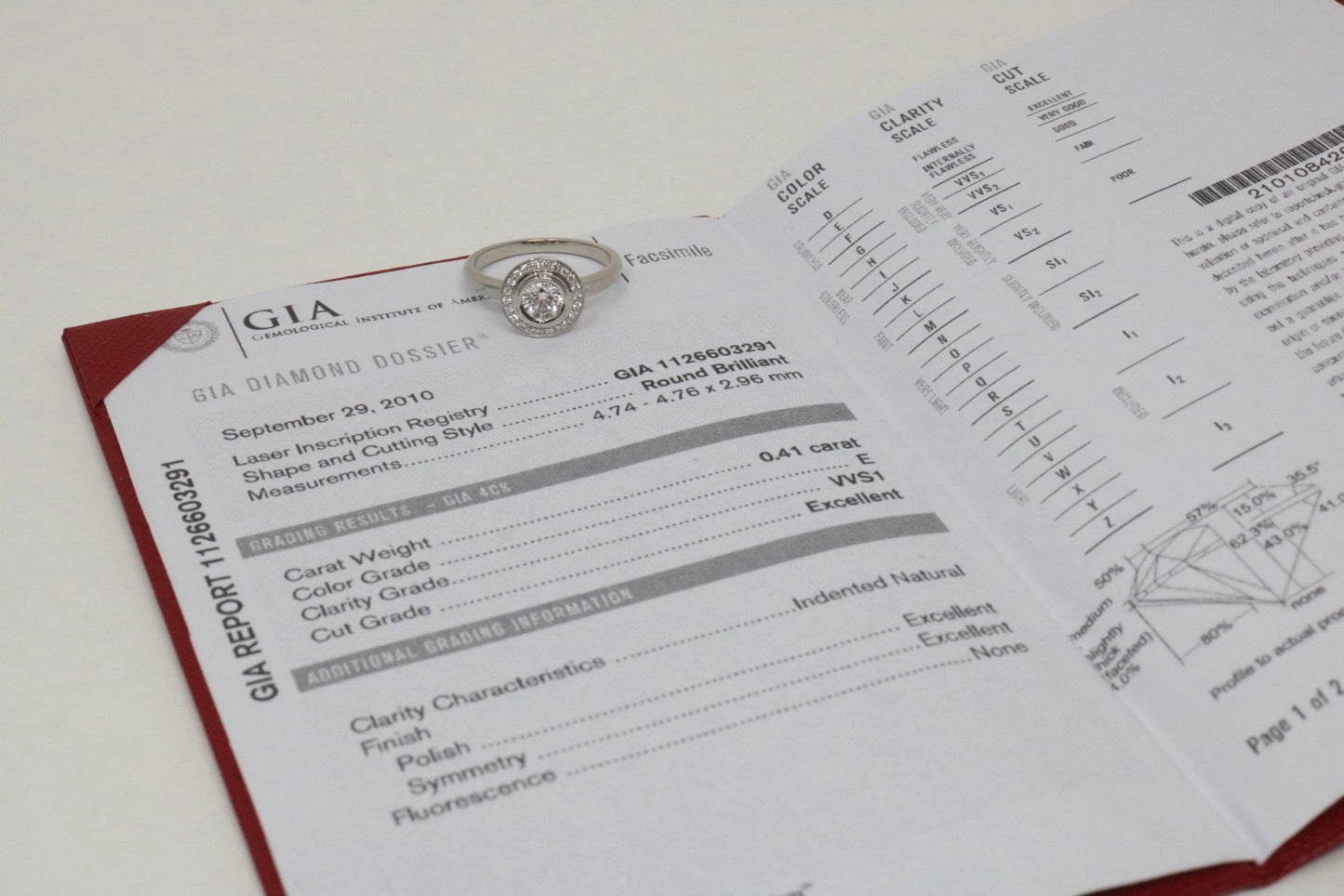 Cartier d'Amour Platinum Diamond Engagement Ring .51ctw
