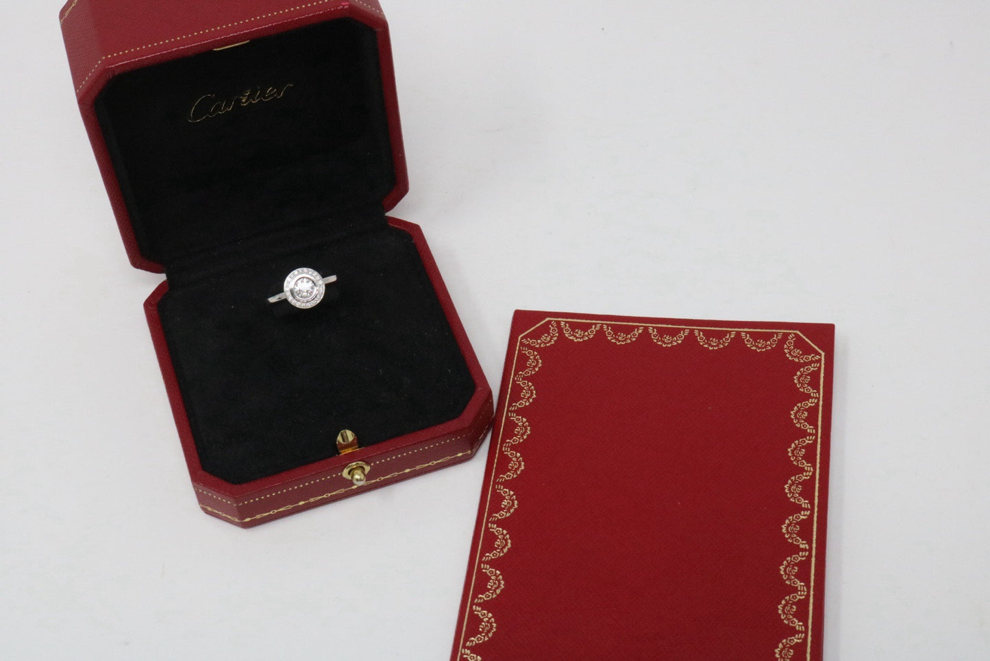 Cartier d'Amour Platinum Diamond Engagement Ring .51ctw