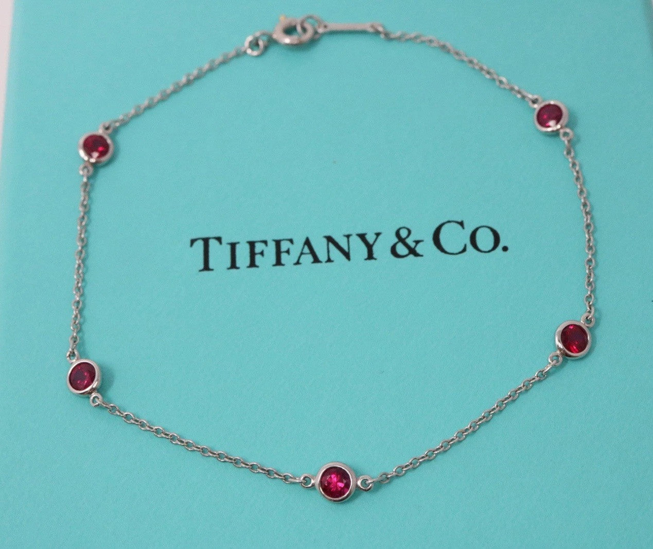 Tiffany & Co. Elsa Peretti .50ct Ruby by the Yard Bracelet - Platinum