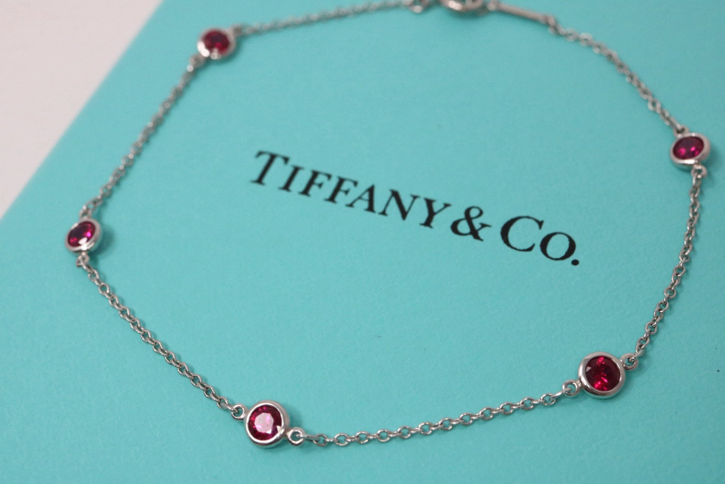 Tiffany & Co. Elsa Peretti .50ct Ruby by the Yard Bracelet - Platinum