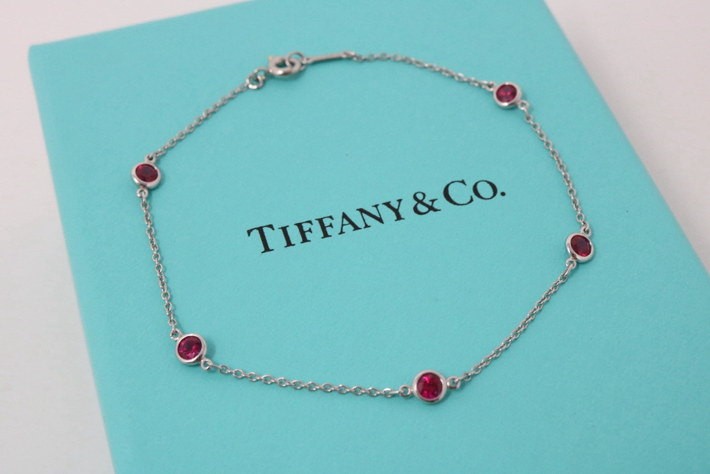 Tiffany & Co. Elsa Peretti .50ct Ruby by the Yard Bracelet - Platinum