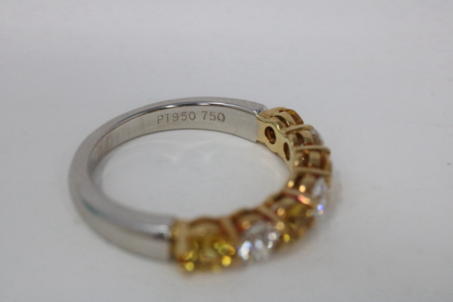 Tiffany & Co Platinum Diamond And Sapphire Band Ring 1.03 VS1