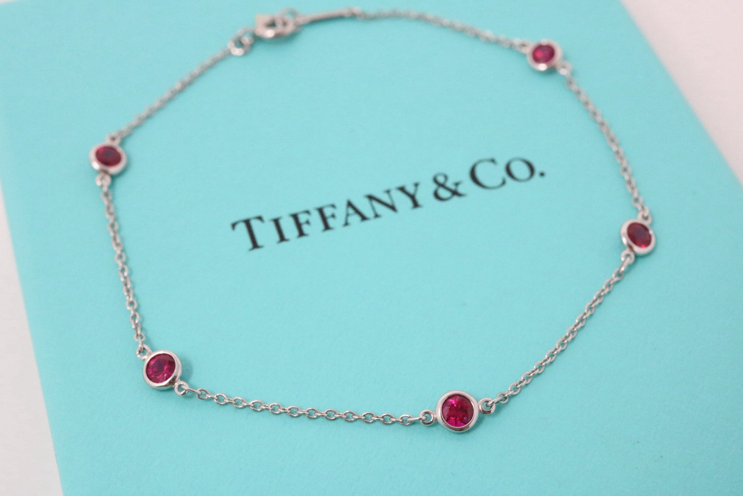 Tiffany & Co. Elsa Peretti .50ct Ruby by the Yard Bracelet - Platinum
