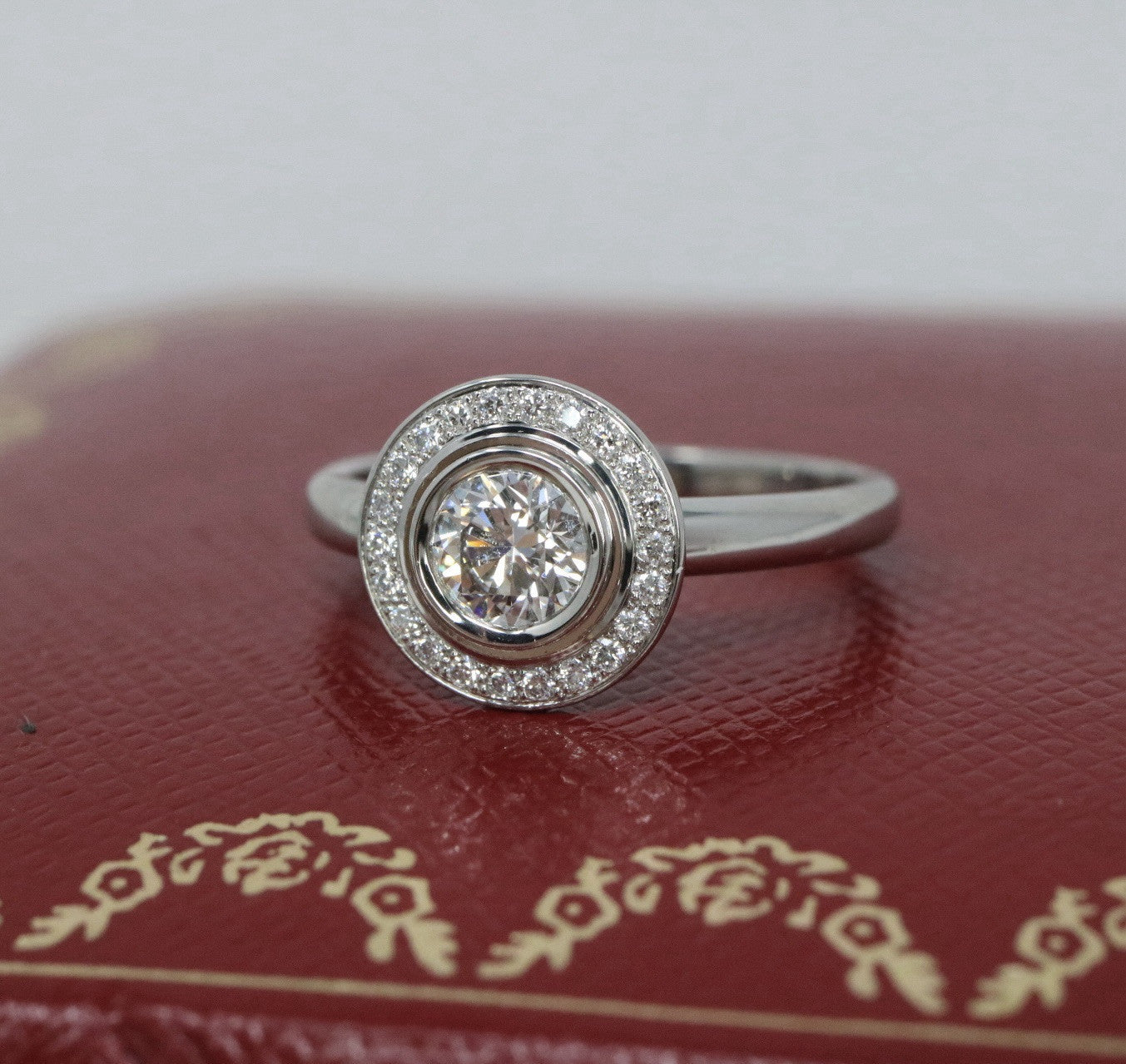 Cartier d'Amour Platinum Diamond Engagement Ring .51ctw