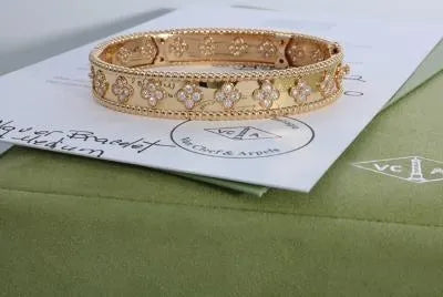 New Van Cleef & Arpels Perlee Clover Rose Gold diamond bracelet