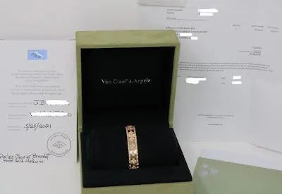 New Van Cleef & Arpels Perlee Clover Rose Gold diamond bracelet