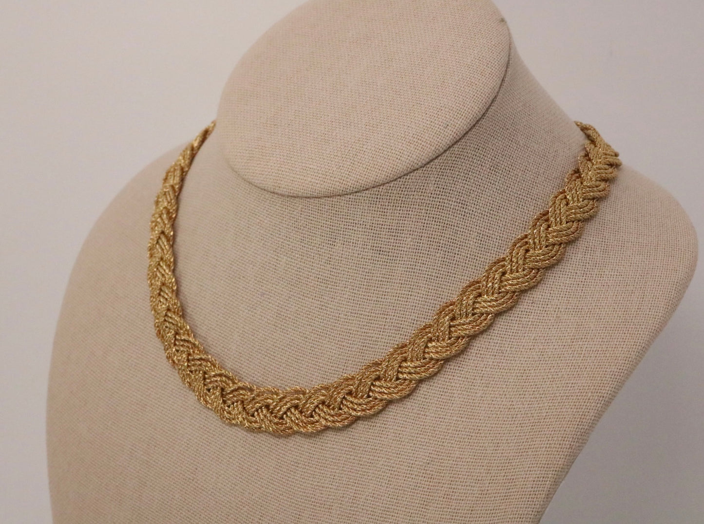 TIFFANY & CO 18K YELLOW GOLD BRAIDED MESH NECKLACE