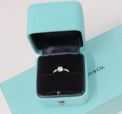 Tiffany & Co Platinum Round Diamond Engagement Ring Harmony VS1 G .45c