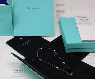 Tiffany & Co Peretti Platinum 1.73ct Diamond By The Yard Necklace