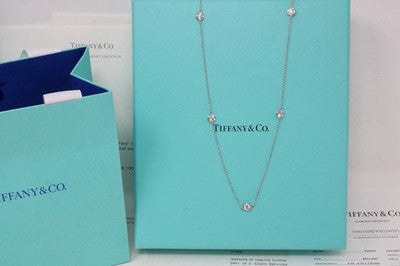 Tiffany & Co Peretti Platinum 1.73ct Diamond By The Yard Necklace