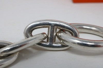 HERMES Bracelet Chaine d'ancre Large Model 925 Sterling Silver