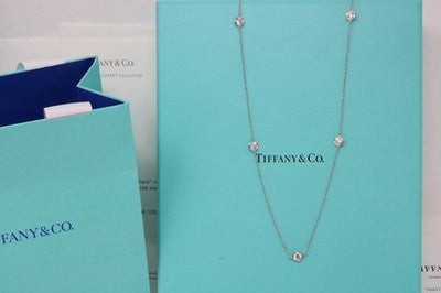Tiffany & Co Peretti Platinum 1.73ct Diamond By The Yard Necklace
