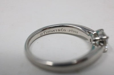 Tiffany & Co Platinum Round Diamond Engagement Ring Harmony VS1 G .45c