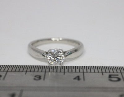 Tiffany & Co Platinum Round Diamond Engagement Ring Harmony VS1 G .45c