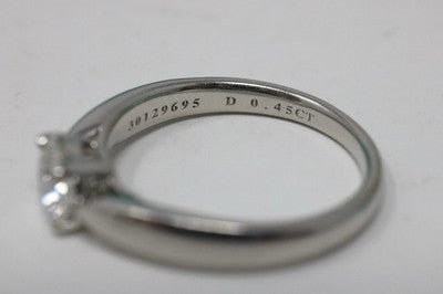 Tiffany & Co Platinum Round Diamond Engagement Ring Harmony VS1 G .45c