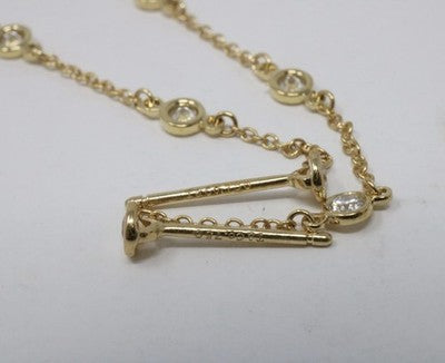 Tiffany & Co Elsa Peretti Diamond By The Yard Dangle Drop Earrings 18K
