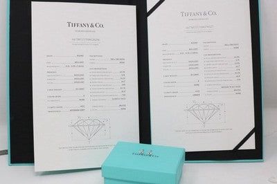 Tiffany & Co Platinum Round Brilliant Cut Diamond Stud Earrings .60ct