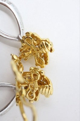 Tiffany & Co 18k Yellow Gold Signature X Diamond Dangle Earrings .90ct