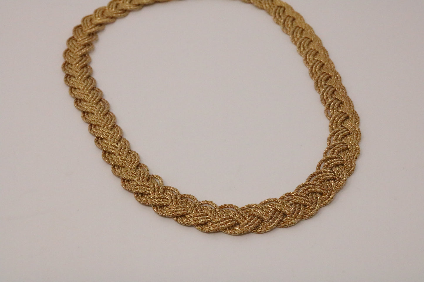 TIFFANY & CO 18K YELLOW GOLD BRAIDED MESH NECKLACE