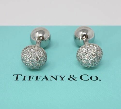 Tiffany & Co Etoile Diamond Cufflinks In Platinum