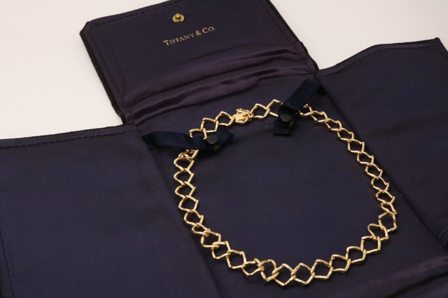 Tiffany & Co Paloma Picasso 18K Gold Open Square Link Chain Necklace 46grams