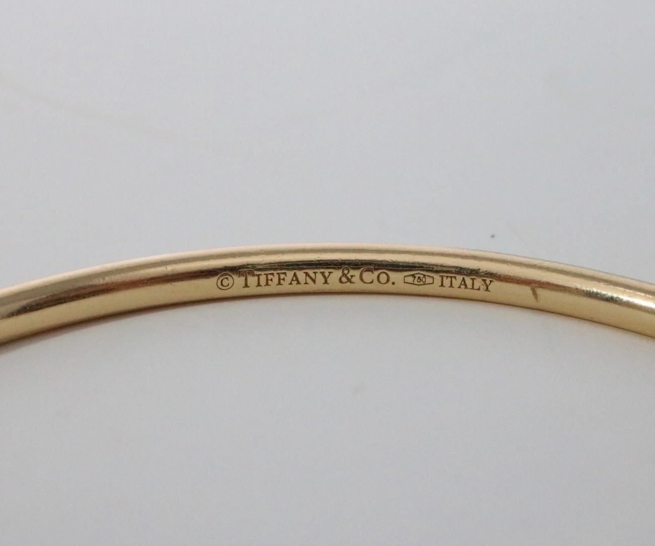 Tiffany & Co 18K Gold Diamond Etoile Bangle Bracelet