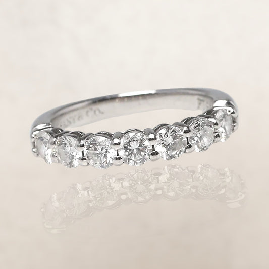 Tiffany & Co .91ct Platinum Embrace Diamond Wedding Band Ring