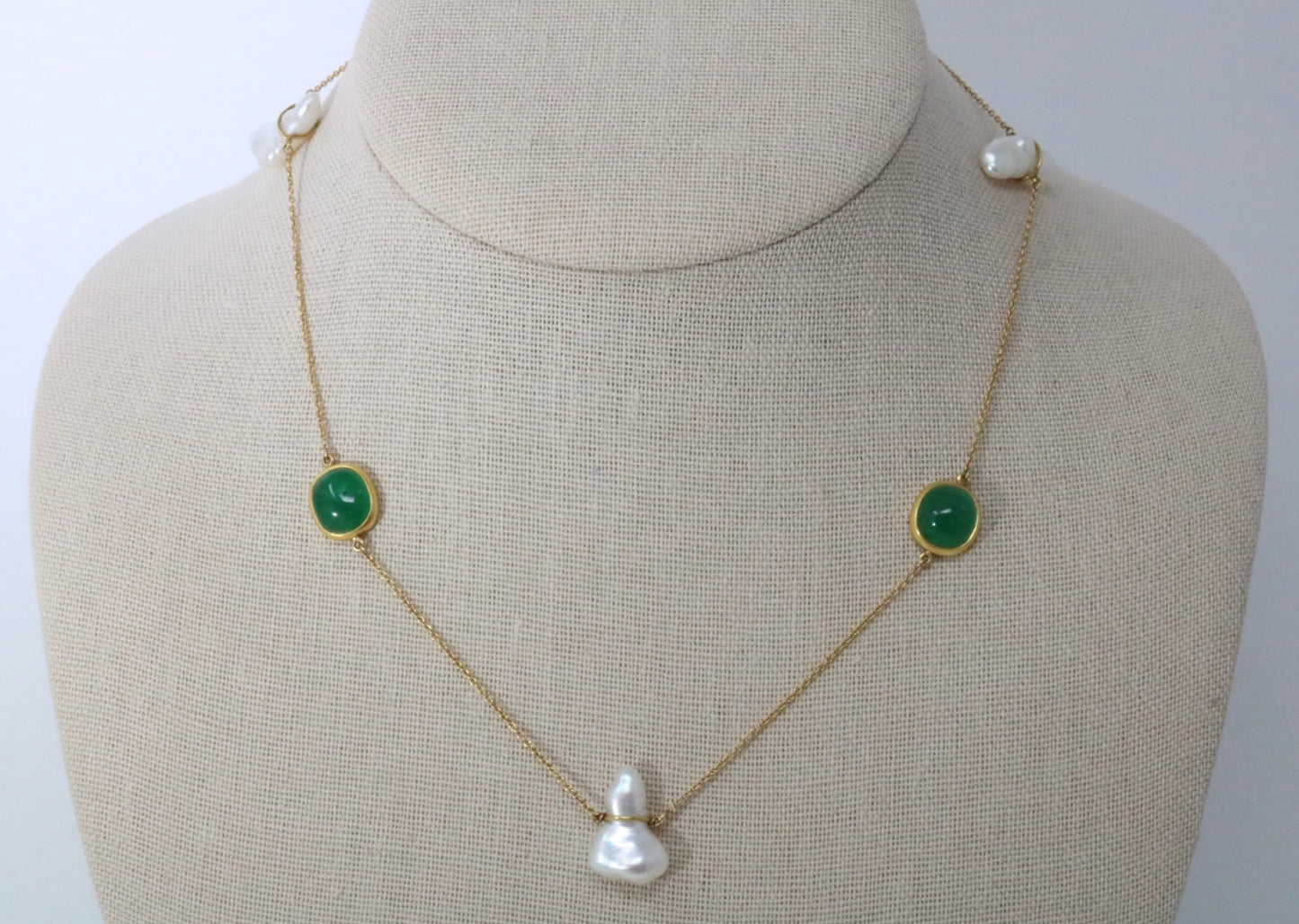 Tiffany & Co 18K Elsa Peretti Emerald Color By The Yard 6.00CT Necklace