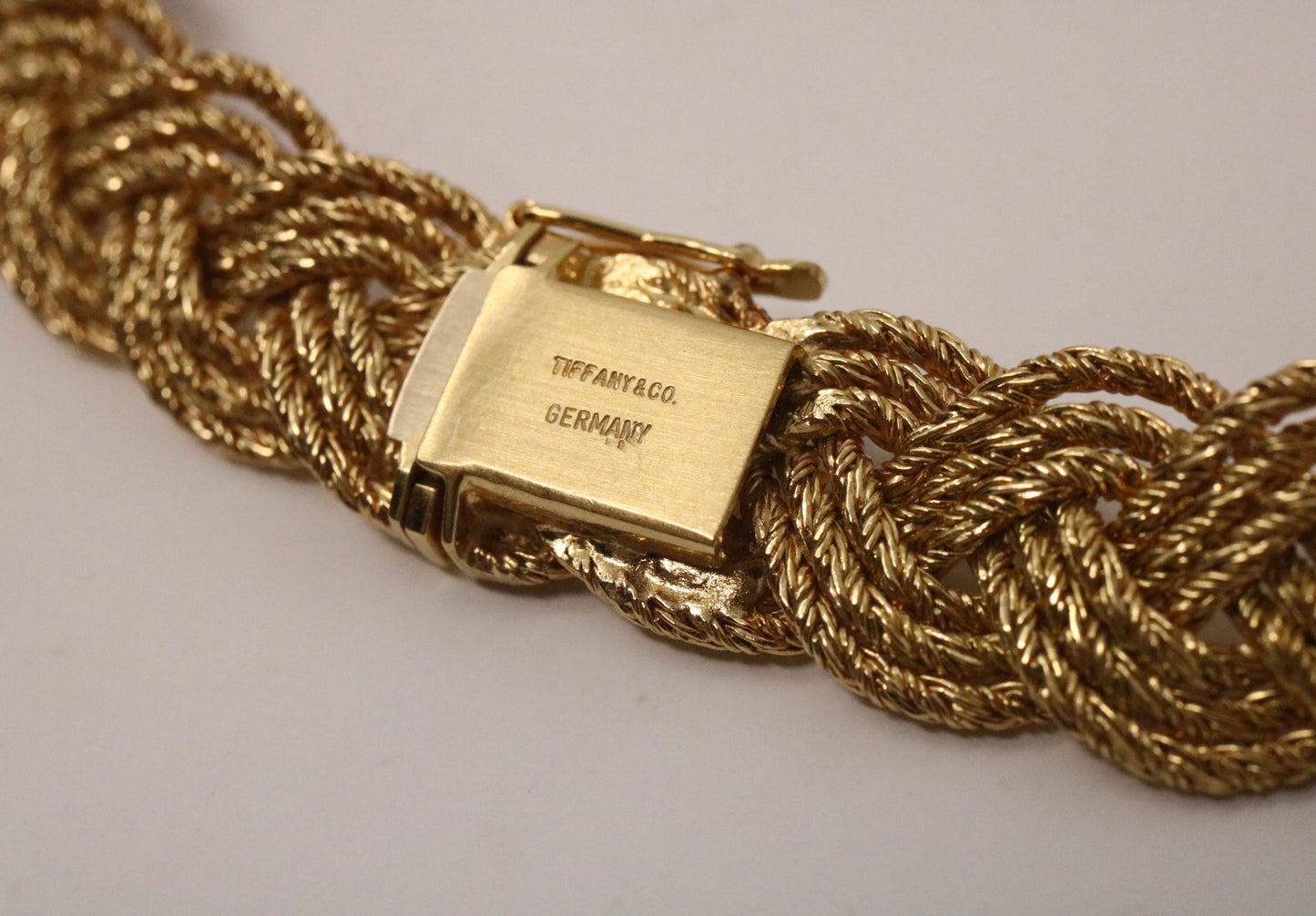 TIFFANY & CO 18K YELLOW GOLD BRAIDED MESH NECKLACE