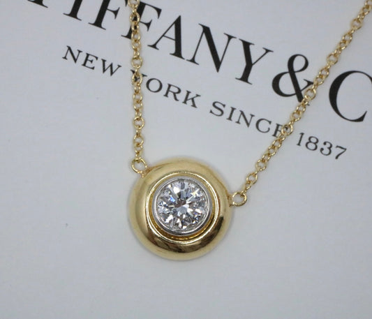 Tiffany & Co Solitaire Diamond Pendant Necklace .50ctw VS1 I